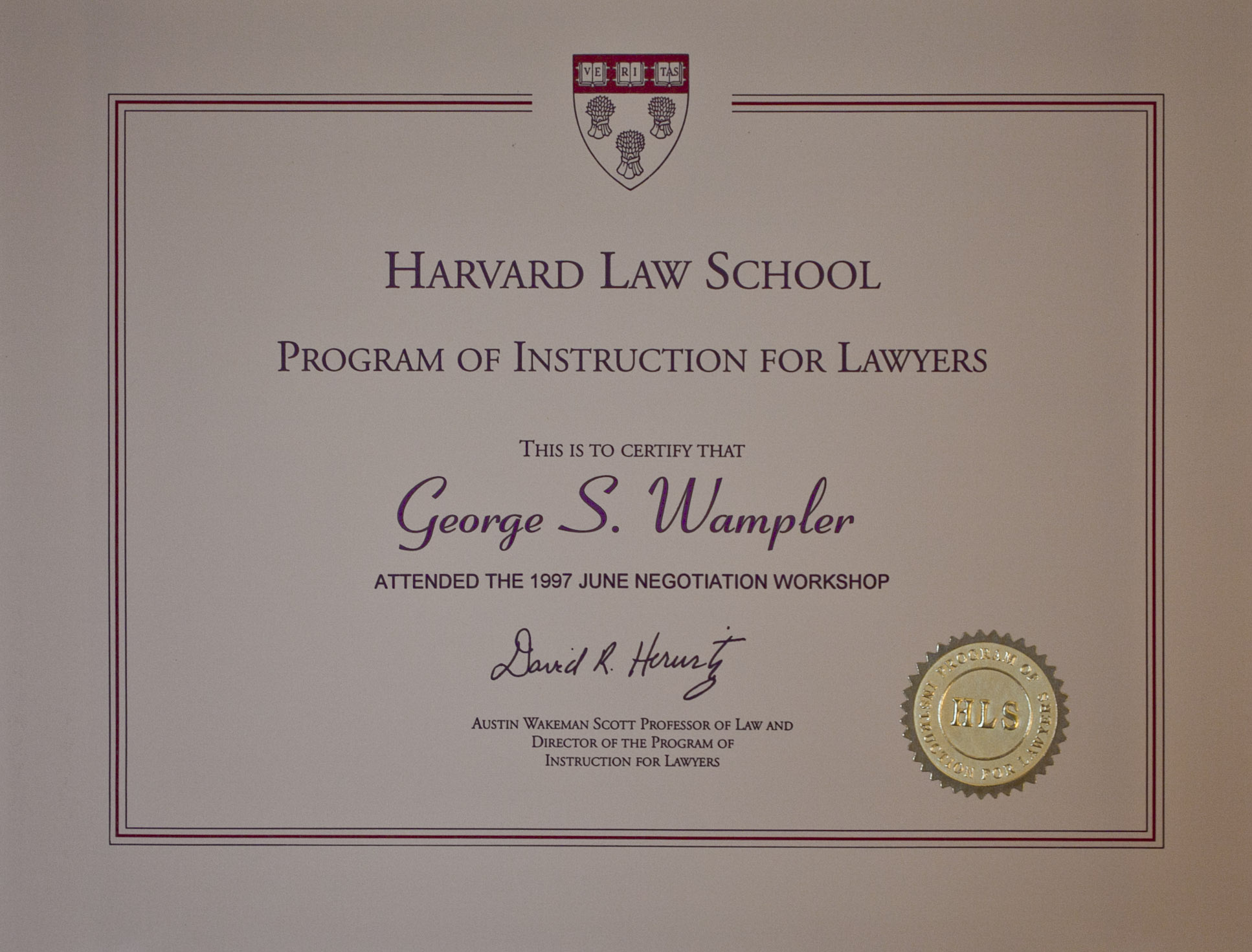 Harvard Negotiation Certificate